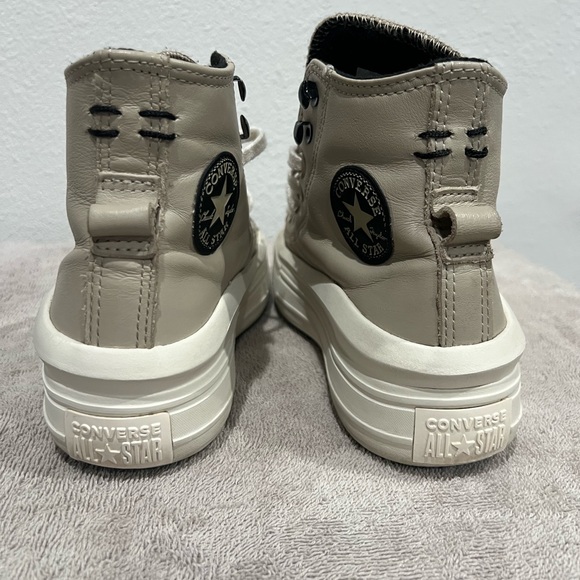 Converse Chuck Taylor All Star Leather Platform High Tops Women’s Size 5 - Picture 3 of 8